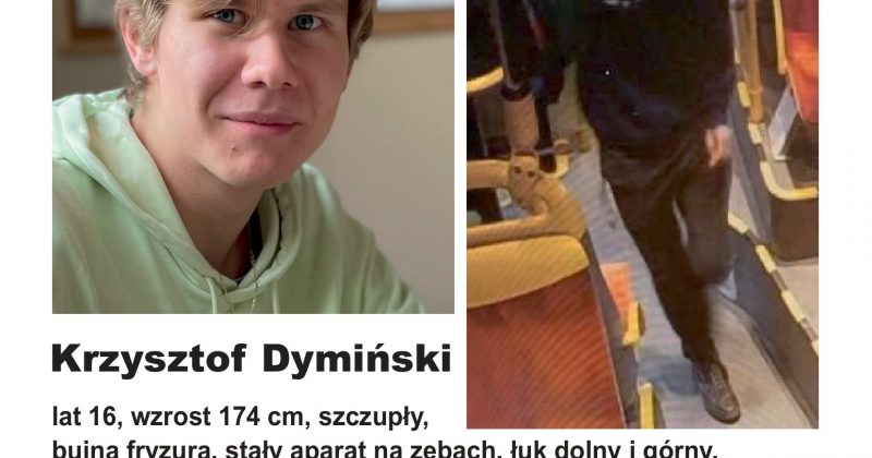 Prośba o pomoc – zaginął Krzysztof Dymiński